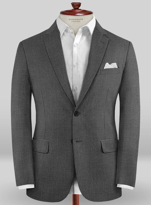 Caccioppoli Sun Dream Sojera Charcoal Wool Silk Suit - StudioSuits