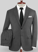 Caccioppoli Sun Dream Sojera Charcoal Wool Silk Suit - StudioSuits