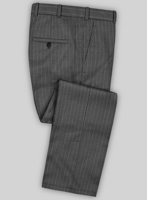 Caccioppoli Sun Dream Tino Charcoal Wool Silk Pants - StudioSuits