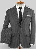 Caccioppoli Sun Dream Tino Charcoal Wool Silk Suit - StudioSuits