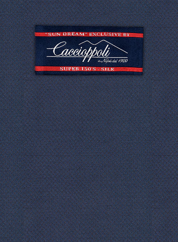 Caccioppoli Sun Dream Zoncci Blue Wool Silk Jacket - StudioSuits