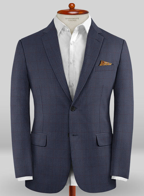 Caccioppoli Sun Dream Zorati Blue Wool Silk Jacket - StudioSuits