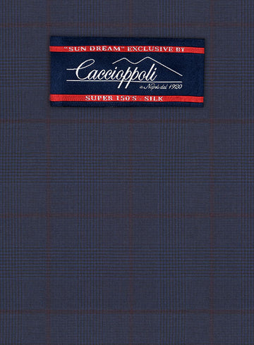 Caccioppoli Sun Dream Zorati Blue Wool Silk Suit - StudioSuits