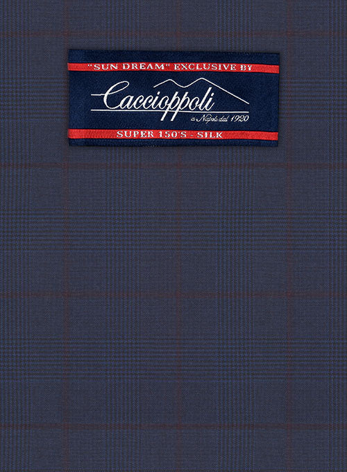 Caccioppoli Sun Dream Zorati Blue Wool Silk Suit - StudioSuits
