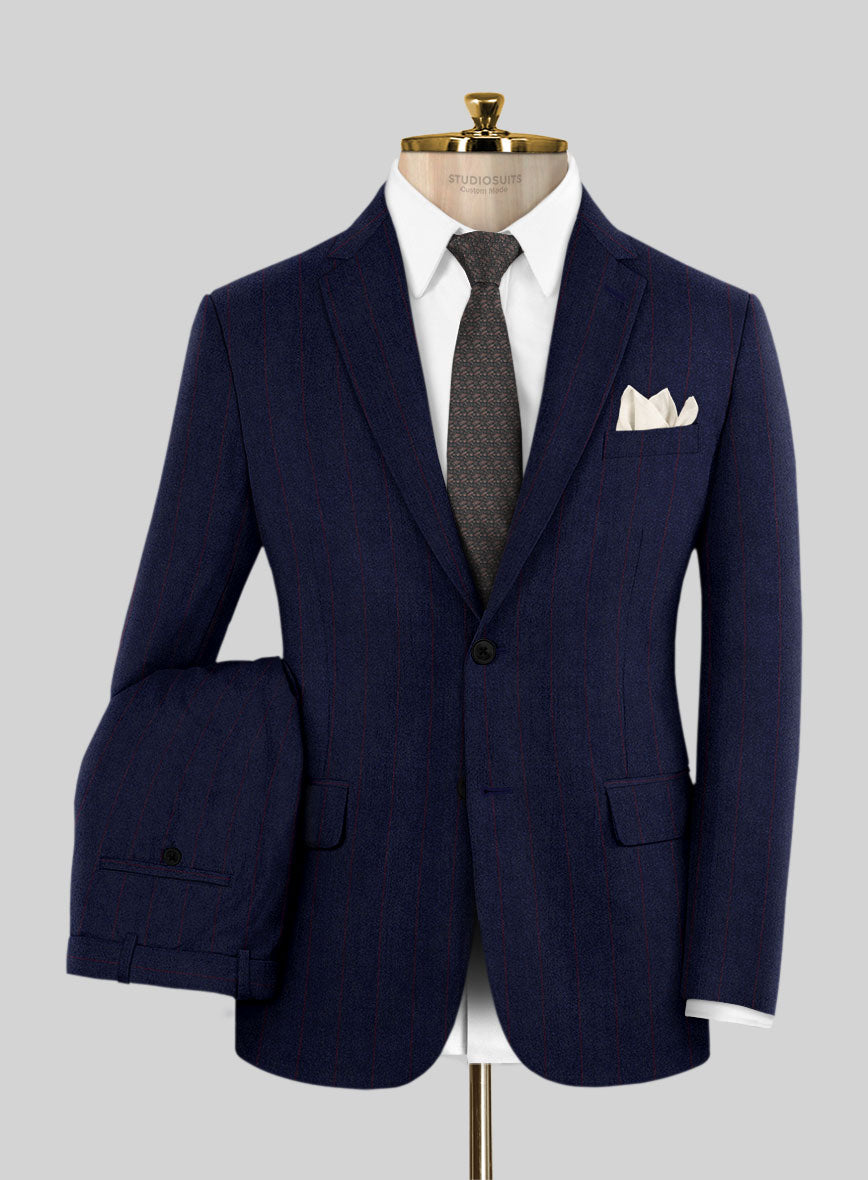 Caccioppoli Utoroa Blue Wool Suit - StudioSuits
