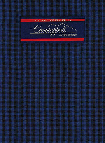 Caccioppoli Wool Blue Chebio Jacket - StudioSuits
