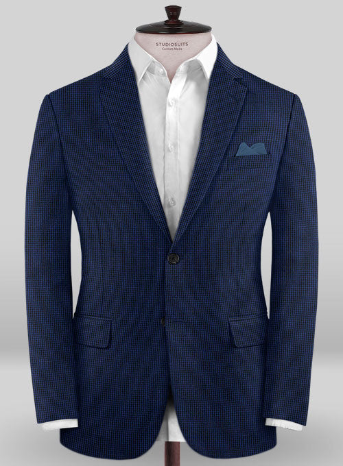 Caccioppoli Wool Blue Chebio Suit - StudioSuits