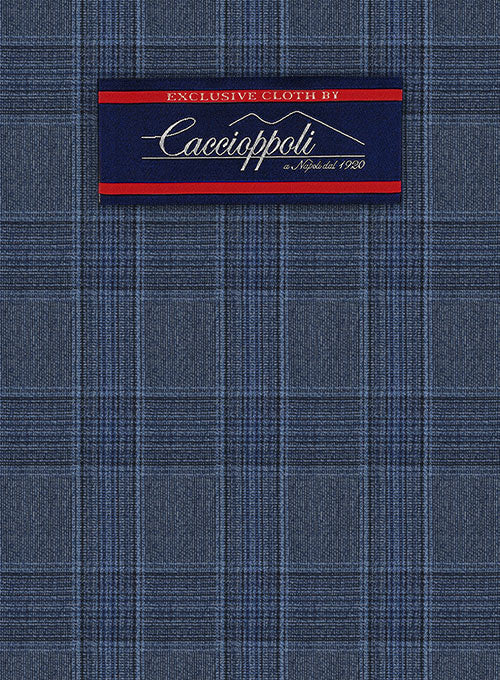 Caccioppoli Wool Blue Ferri Jacket - StudioSuits