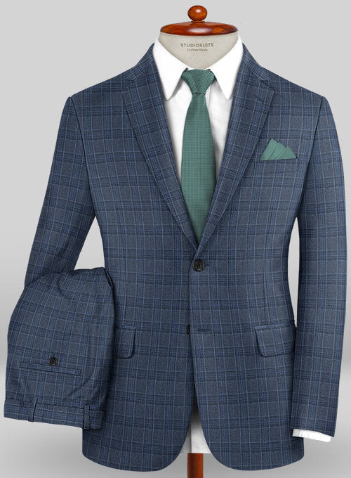 Caccioppoli Wool Blue Ferri Suit - StudioSuits