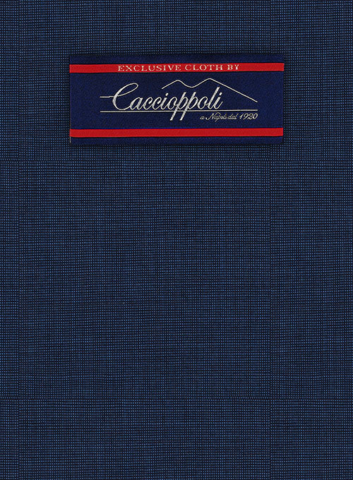 Caccioppoli Wool Blue Gazepi Suit - StudioSuits