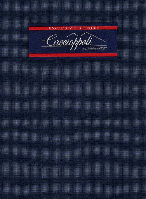 Caccioppoli Wool Blue Iglesi Jacket - StudioSuits