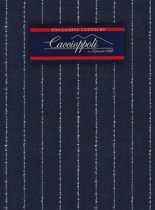 Caccioppoli Wool Blue Ostone Jacket - StudioSuits