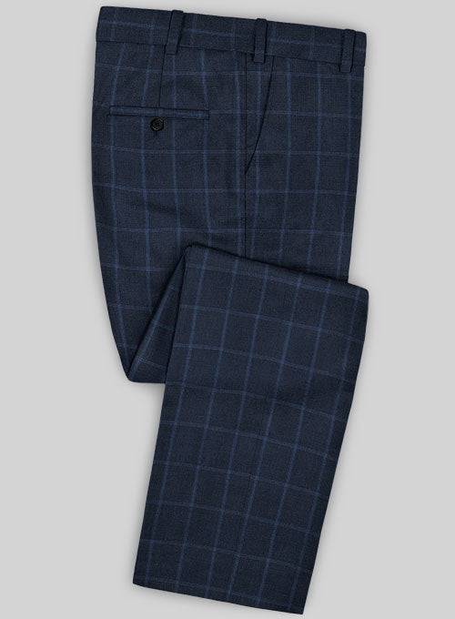 Caccioppoli Wool Blue Pasito Pants - StudioSuits