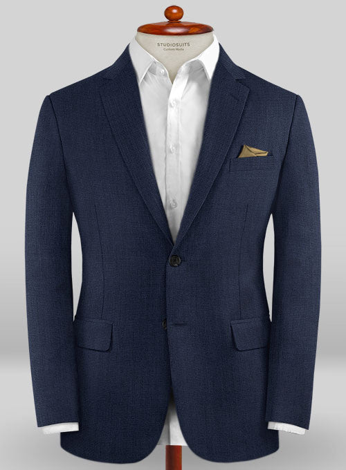 Caccioppoli Wool Blue Sorne Suit - StudioSuits