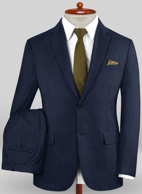 Caccioppoli Wool Blue Sorne Suit - StudioSuits
