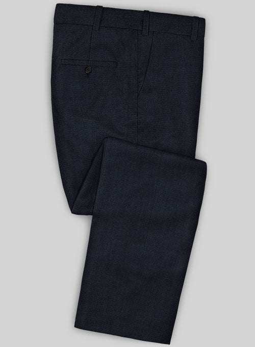 Caccioppoli Wool Dark Blue Ciagi Pants - StudioSuits