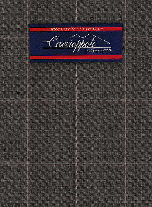 Caccioppoli Wool Gray Eltese Pants - StudioSuits