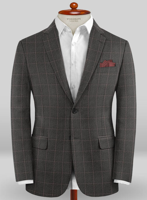 Caccioppoli Wool Gray Eltese Suit - StudioSuits