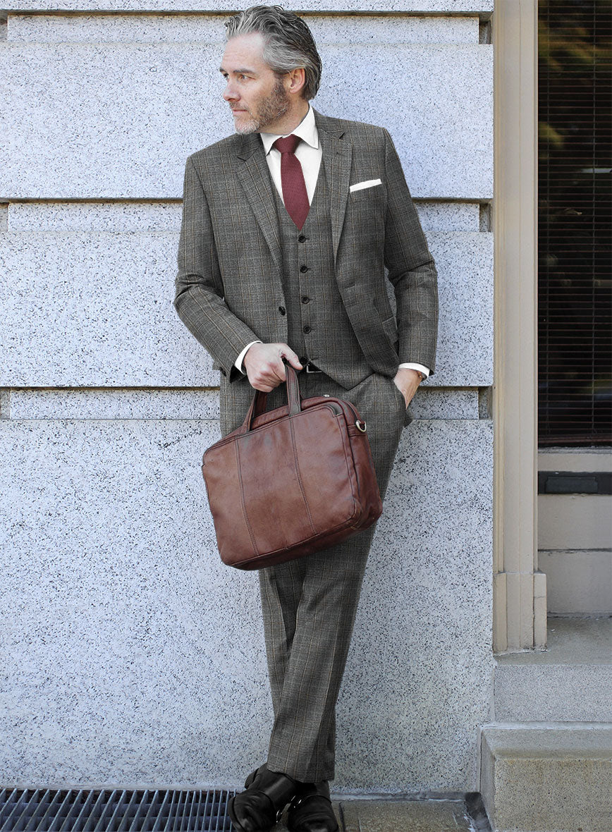Caccioppoli Xofia Brown Wool Suit - StudioSuits