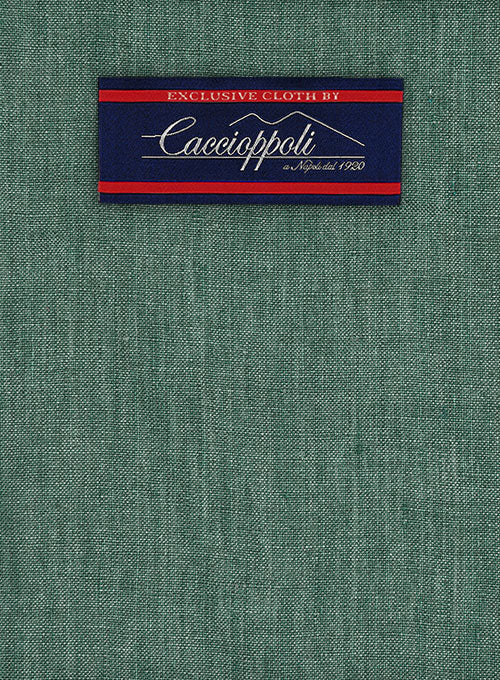 Caccioppoli Suez Green Linen Jacket - StudioSuits