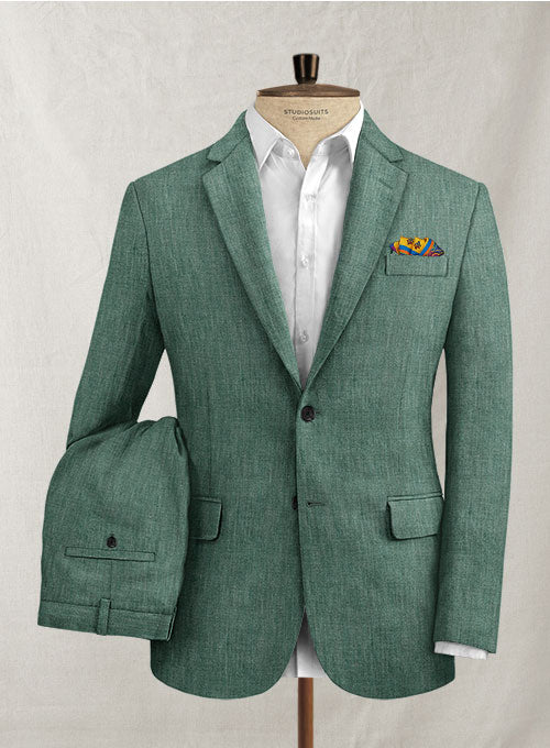 Caccioppoli Suez Green Linen Suit - StudioSuits