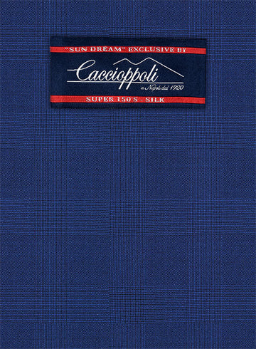 Caccioppoli Sun Dream Calito Blue Wool Silk Jacket - StudioSuits