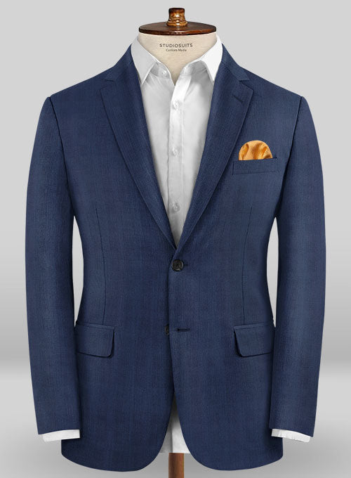 Caccioppoli Sun Dream Kizzu Blue Wool Silk Jacket - StudioSuits