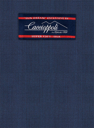 Caccioppoli Sun Dream Kizzu Blue Wool Silk Jacket - StudioSuits