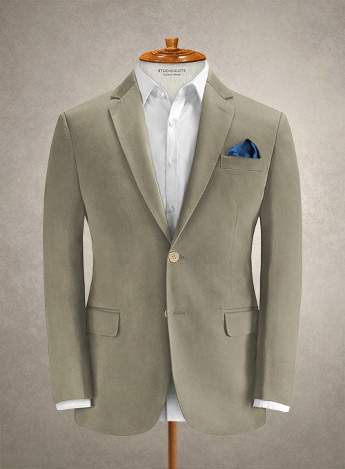 Caccioppoli Cotton Cashmere Dark Beige Suit - StudioSuits