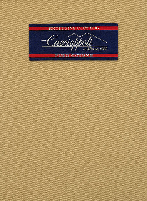 Caccioppoli Cotton Gabardine Topaz Khaki Jacket - StudioSuits