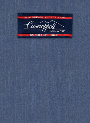 Caccioppoli Sun Dream Rafana Blue Wool Silk Jacket - StudioSuits