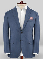 Caccioppoli Sun Dream Rafana Blue Wool Silk Jacket - StudioSuits