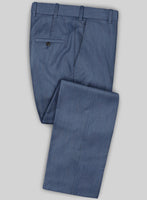 Caccioppoli Sun Dream Rafana Blue Wool Silk Pants - StudioSuits