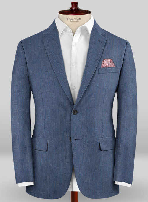Caccioppoli Sun Dream Rafana Blue Wool Silk Suit - StudioSuits