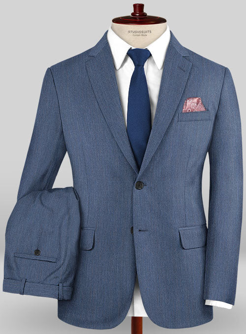 Caccioppoli Sun Dream Rafana Blue Wool Silk Suit - StudioSuits