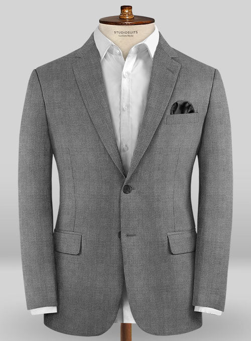 Caccioppoli Sun Dream Ridro Gray Wool Silk Jacket - StudioSuits