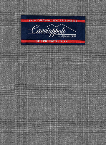 Caccioppoli Sun Dream Ridro Gray Wool Silk Jacket - StudioSuits