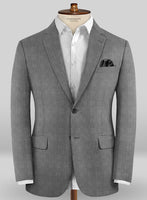 Caccioppoli Sun Dream Ridro Gray Wool Silk Jacket - StudioSuits