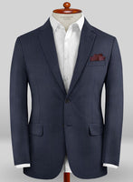 Caccioppoli Sun Dream Rizzo Dark Blue Wool Silk Jacket - StudioSuits