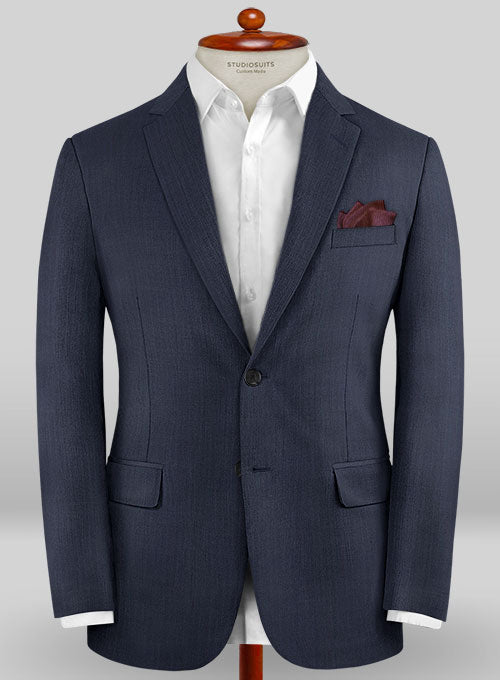 Caccioppoli Sun Dream Rizzo Dark Blue Wool Silk Suit – StudioSuits