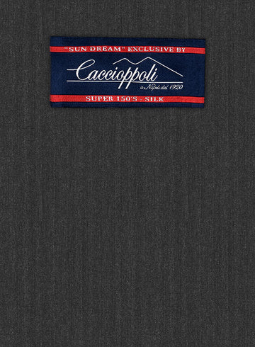 Caccioppoli Sun Dream Sanco Charcoal Wool Silk Suit - StudioSuits