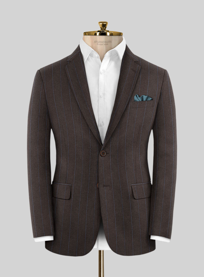 Caccioppoli Edoara Brown Wool Jacket - StudioSuits