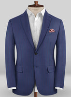 Caccioppoli Sun Dream Oro Ink Blue Wool Silk Jacket - StudioSuits