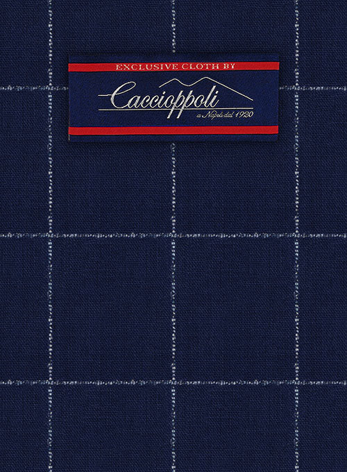 Caccioppoli Wool Blue Borro Jacket - StudioSuits