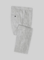 Campari Cloudy Gray Linen Pants - StudioSuits