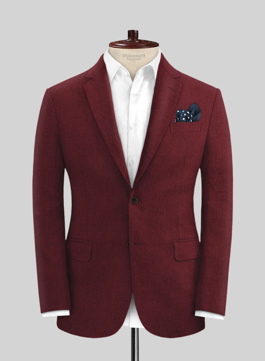 Campari Cranberry Linen Jacket - StudioSuits