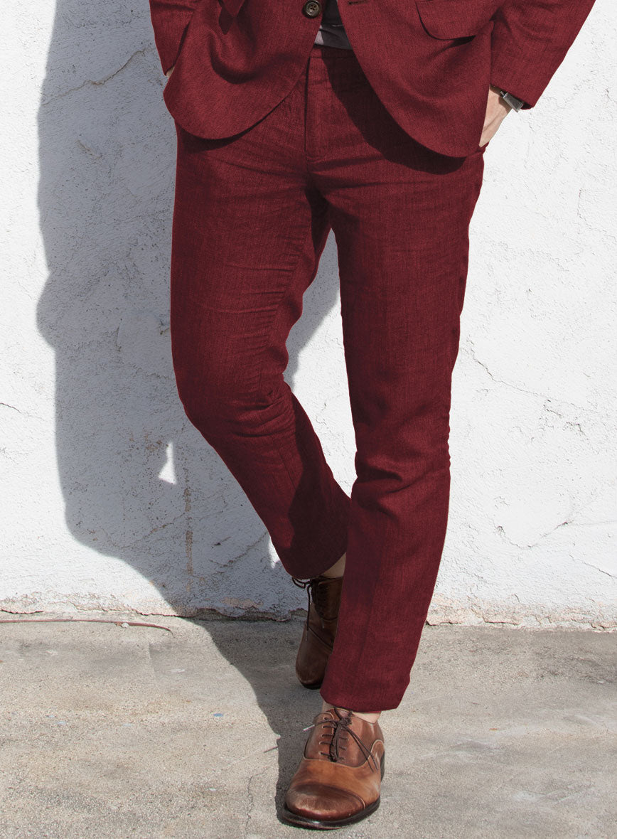 Campari Cranberry Linen Suit - StudioSuits