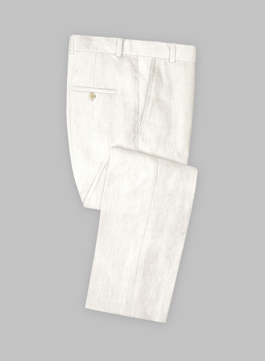 Campari Cream Linen Pants - StudioSuits