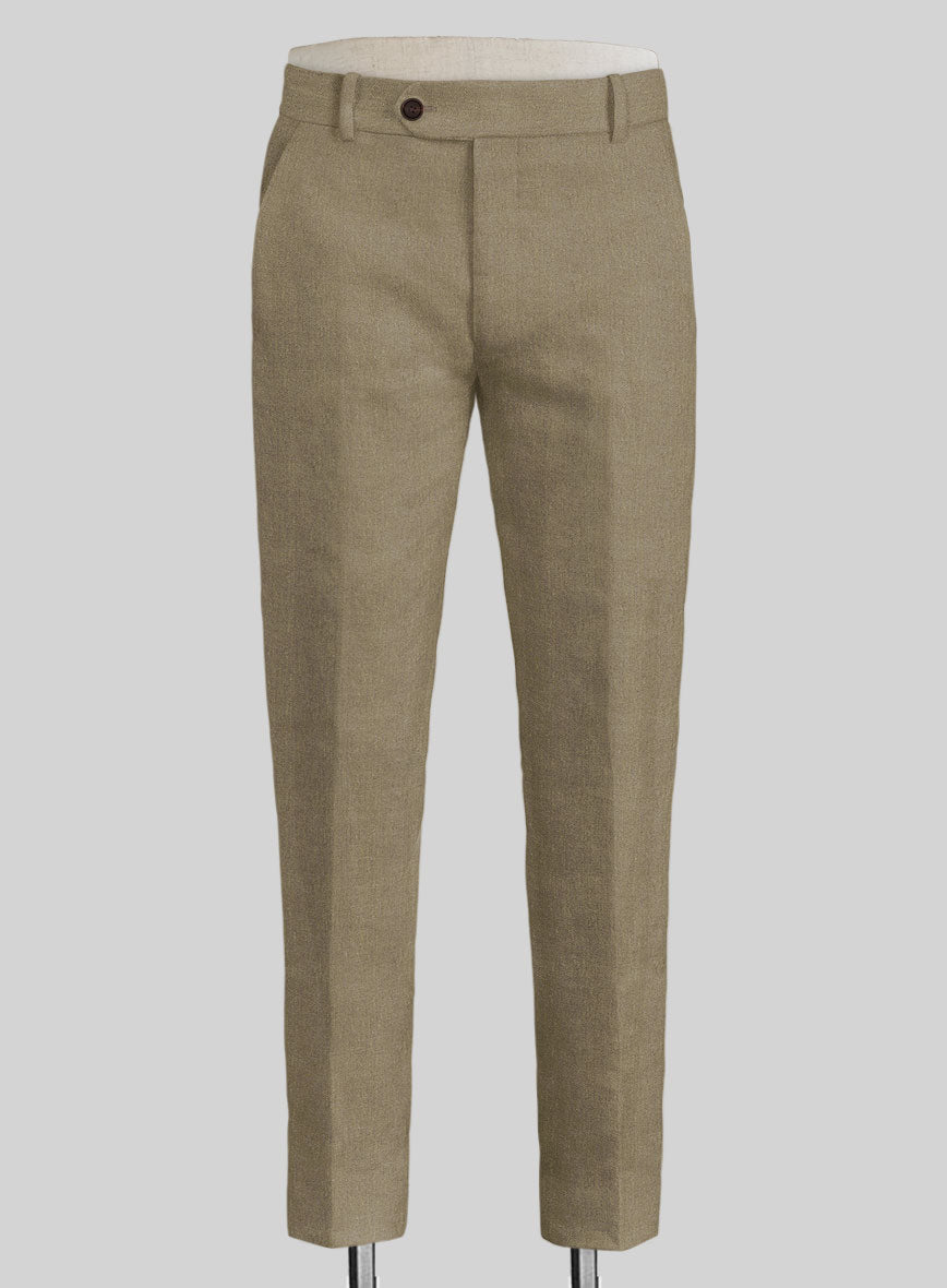 Campari English Tobacco Linen Pants - StudioSuits