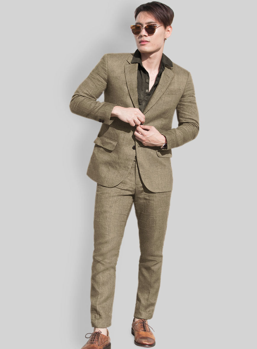Campari English Tobacco Linen Suit - StudioSuits
